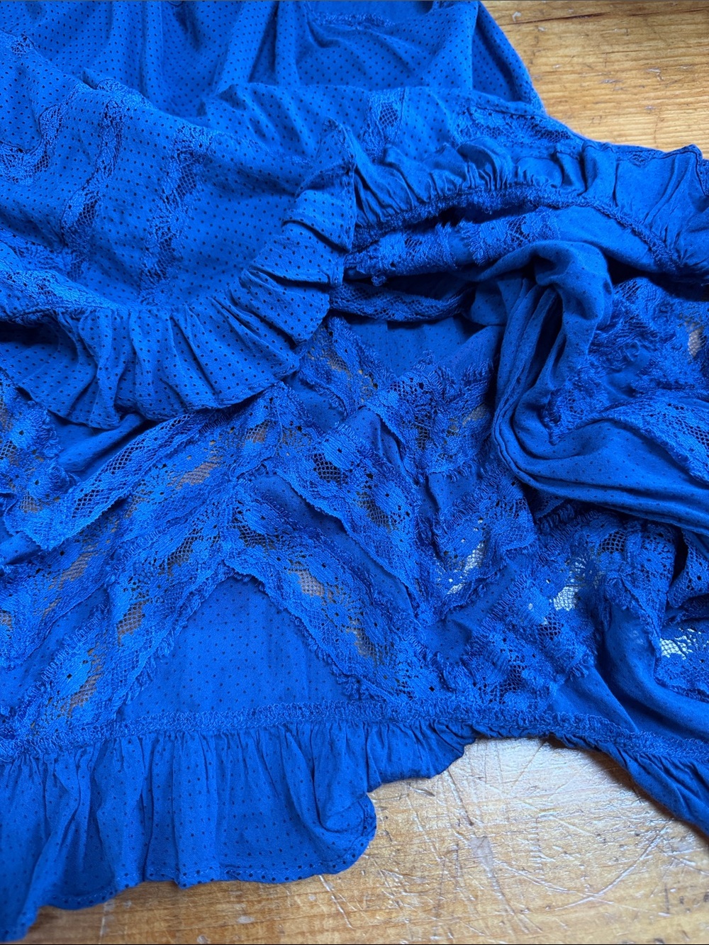 Women's Cobalt Blue Racerback Slip Dress Layering Piece by Free People - Picture 6 of 7
